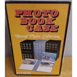 Vintage Box Set of 4 Photo Album Books 3 ½” x 5 ” Pictures Faux Leather Case